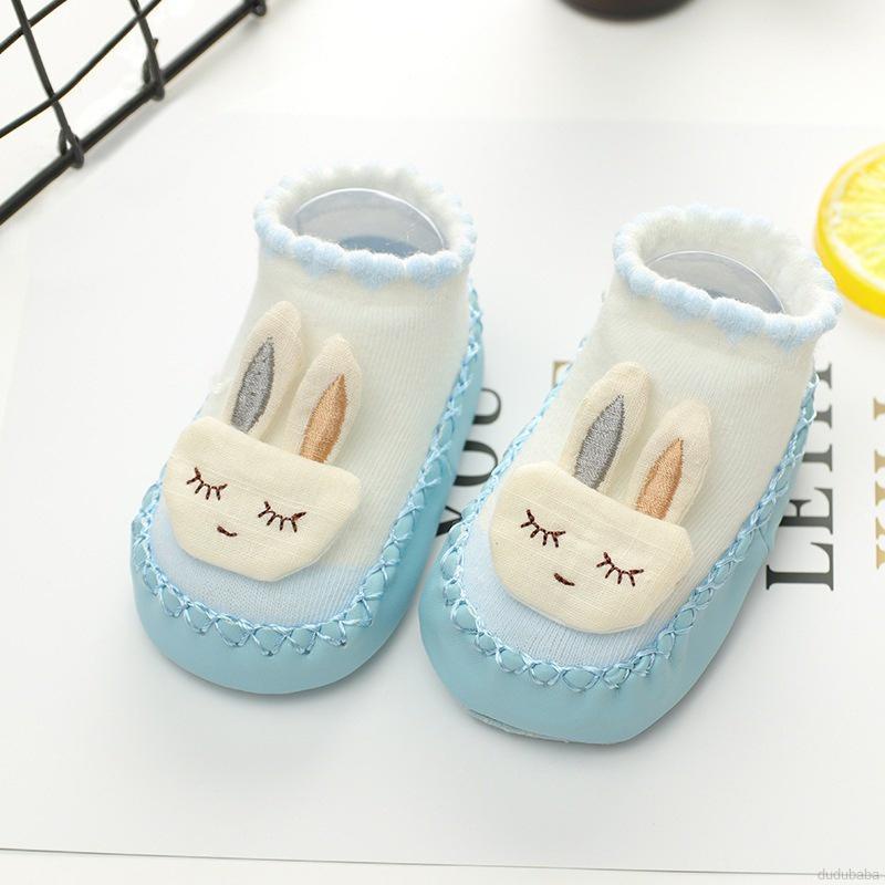Giày cotton đế mềm chống trượt họa tiết hoạt hình dành cho bé tập đi