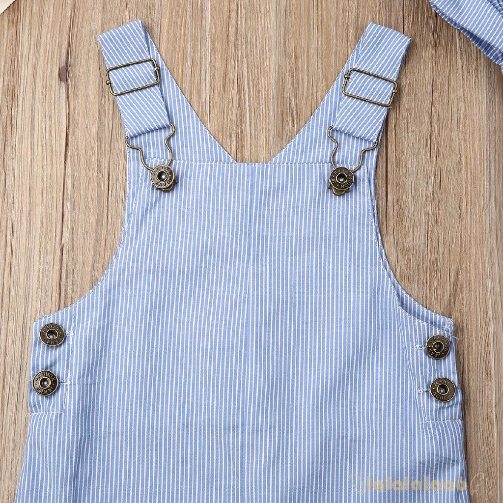 ◕ω◕Baby Stripe Casual Bib Pants Or Suspender Dress