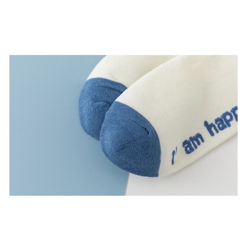 Tất cổ cao nam nữ vớ gấu xanh cute cotton kháng khuẩn thời trang hàn quốc giá rẻ MRSOCKS VC088
