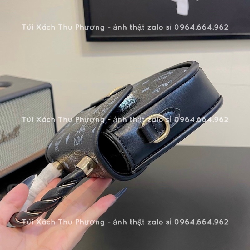 Túi xách quai kiềng có dây đeo chéo hoạ tiết chữ Mc.m siêu sang chảnh cho nữ (cam kết chuẩn ảnh)