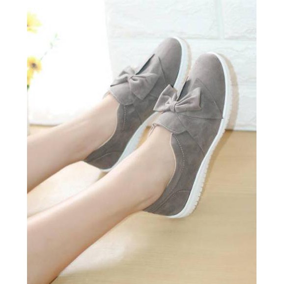 Mô Hình Nhân Vật Trong The Most Inminati! Giày Lười Da Lộn Hai Ruy Băng Cho Nữ YS-01 | BigBuy360 - bigbuy360.vn