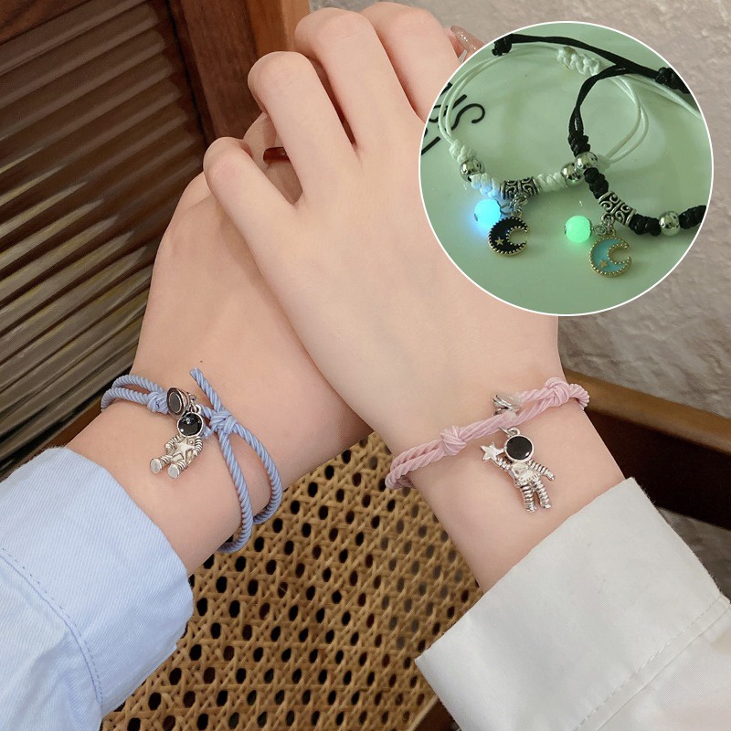 Set 2 vòng tay dạ quang RIPE GIRL tùy chỉnh thời trang cho cặp đôi