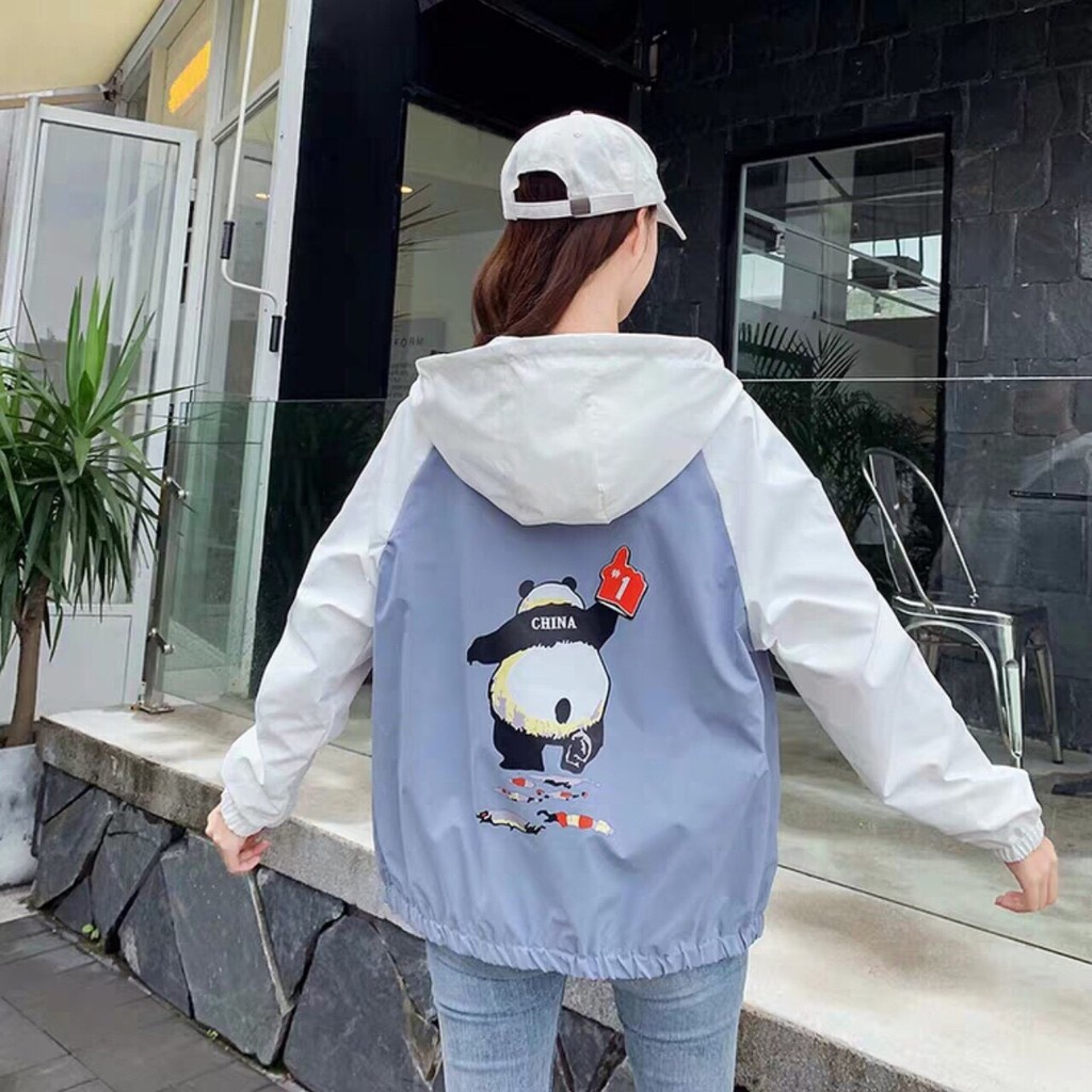 ÁO KHOÁC DÙ PHỐI THÂN IN SIÊU KUTE - CÓ CỔ - MIX VỚI ĐÁM BẠN SIÊU DỄ THƯƠNG | BigBuy360 - bigbuy360.vn