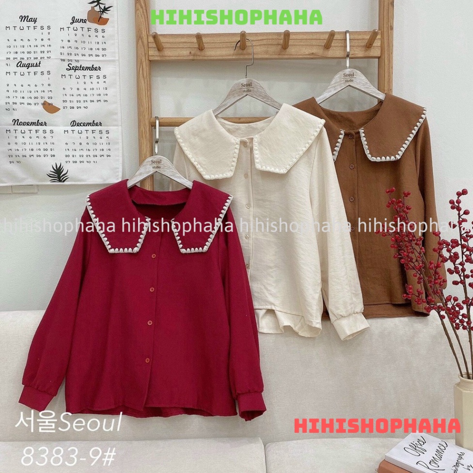 Áo babydoll cổ bèo tiểu thư hàng QCCC A503 hihishophaha