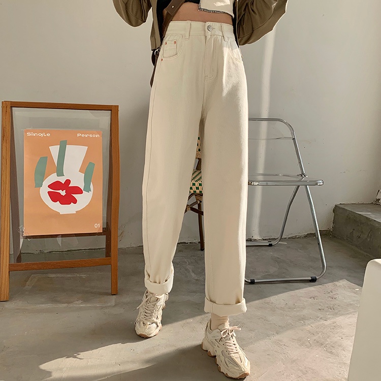 Ulzzang ( 얼짱) - QUẦN JEANS NỮ CẠP CAO ỐNG RỘNG - EMILYSHOP