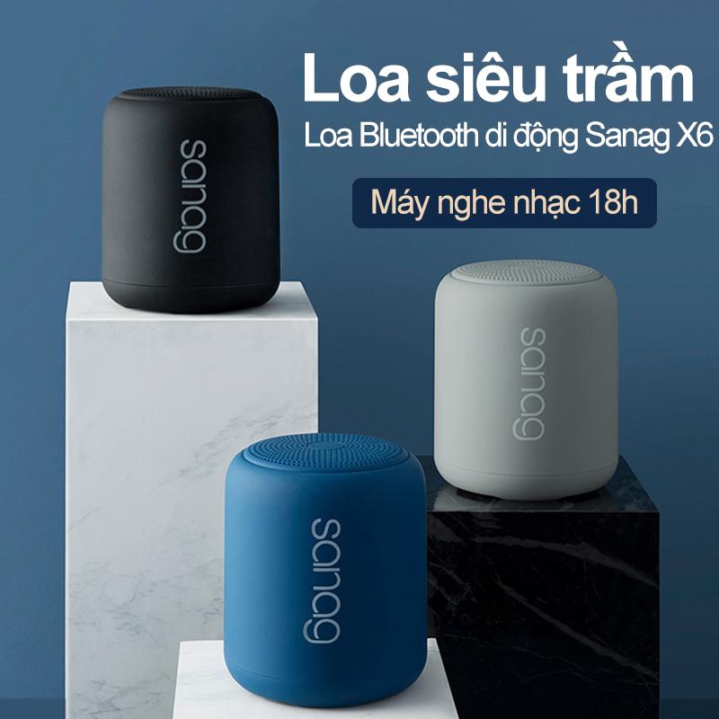 Loa Bluetooth Portable San Ag X6 Super Extra Bass Không dây 5.0 Loa rảnh tay Radio Micro SD IPX5 Chống nước [YX100005*]