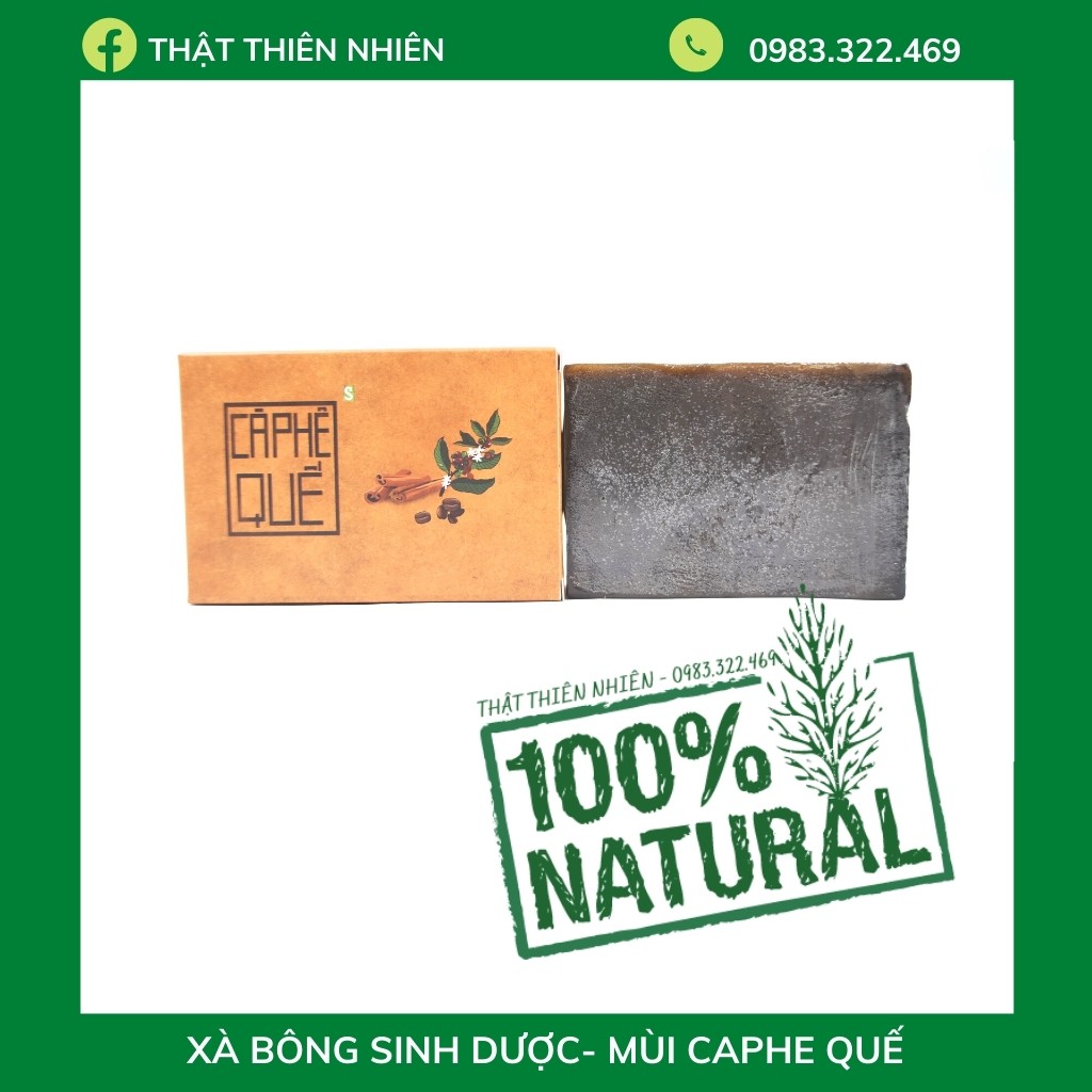 Xà Bông Sinh Dược Cà phê Quế (Bánh 100gr)