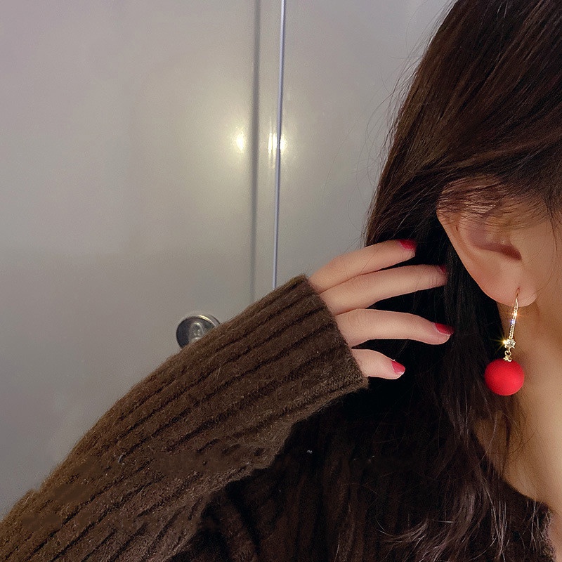 Bông Tai Thời Trang Hàn Quốc Đính Ngọc Trai Tròn Phong Cách Bohemian Cho Nữ 2021