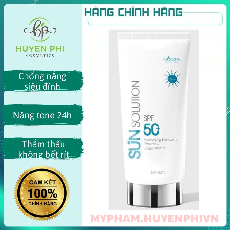 Kem Chống Nắng Morena Huyền Phi - Chống Nắng Siêu Đỉnh, Nâng Tone 24h, Thẩm Thấu Không Bết Rít