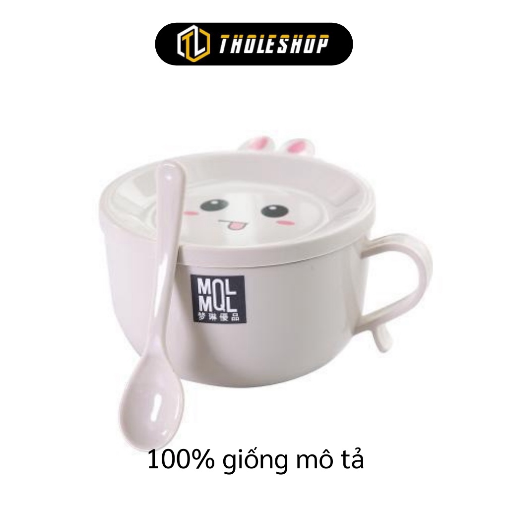 [SGD] Ca Ăn Mì - Tô Ăn Mì MQL Có Nắp Kèm Muỗng Siêu Tiện Lợi, Chống Vỡ, Chịu Nhiệt 6865