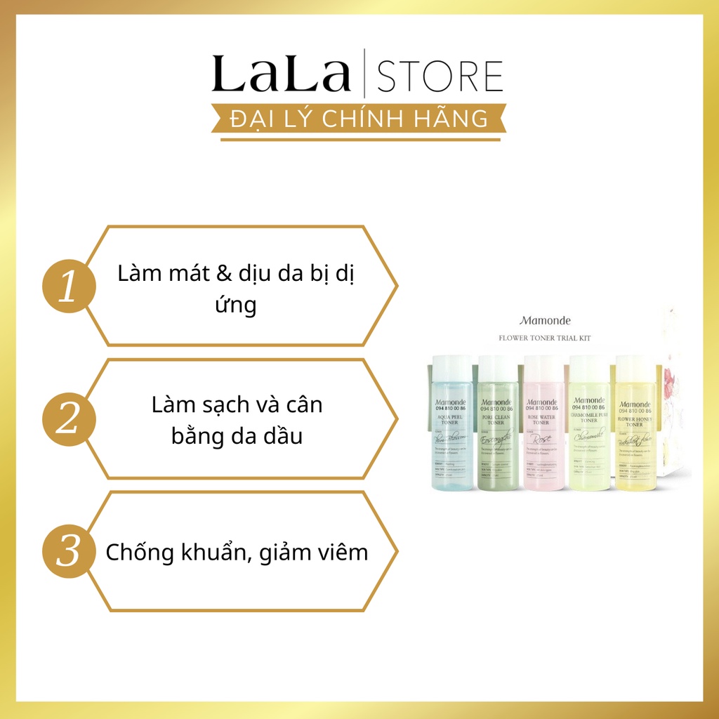 [Mã COSDAY -50K đơn 150K] Nước Hoa Hồng Toner Mamonde Flower Toner Trial Kit (Tách Sét)