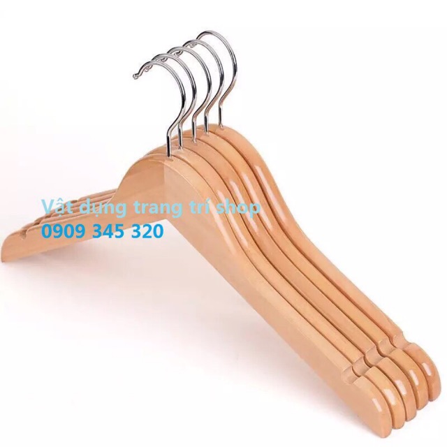 Combo 100 móc gỗ treo quần áo KTN 44.5cm