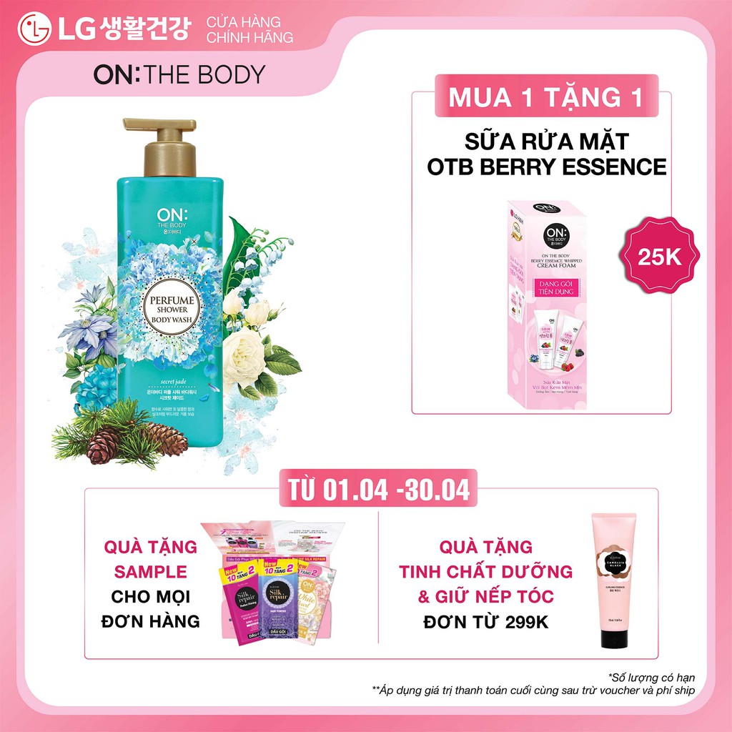 Sữa tắm dưỡng ẩm hương nước hoa On: The Body Perfume Secret Jade 500g