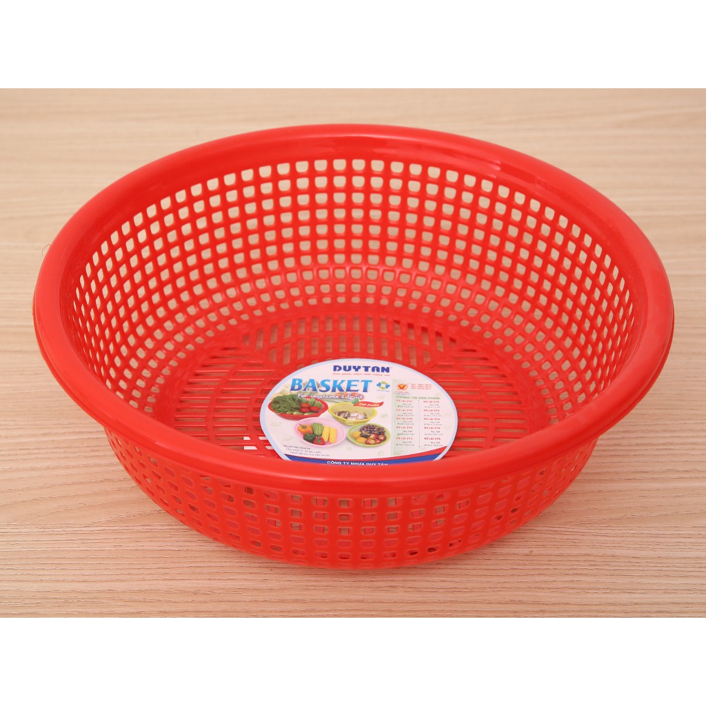 Rổ nhựa 2T4 (24 cm) Duy Tân - Màu ngẫu nhiên