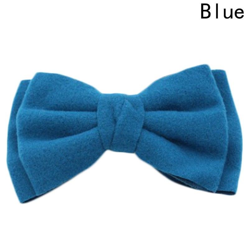 Kẹp tóc hình nơ màu trơn thanh lịch cho nữ