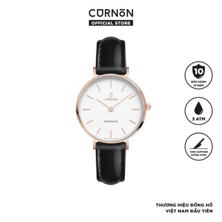 Đồng Hồ Nữ Curnon Moraine Curve Dây Da Chính Hãng - Thiết Kế Mặt Nhỏ Thời Trang