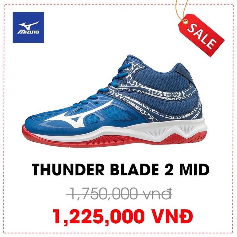 GIẢM GIÁ 30% GIÀY BÓNG CHUYỀN MIZUNO THUNDER BLADE HÀNG CHÍNH HÃNG