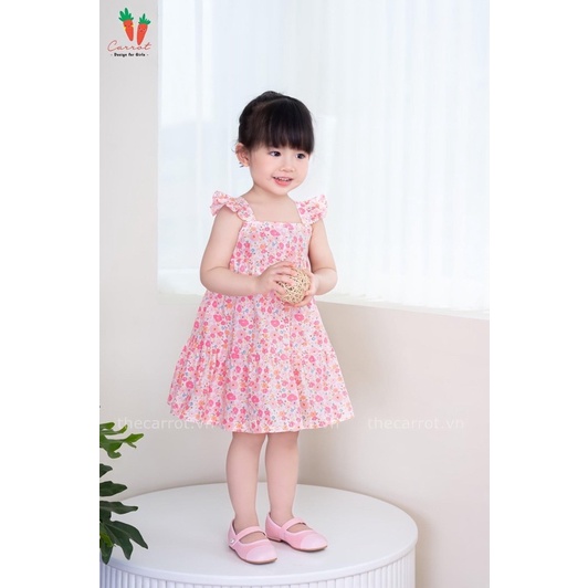 vải thô cotton hoa tròn to nhỏ 4 màu may váy áo cực xinh