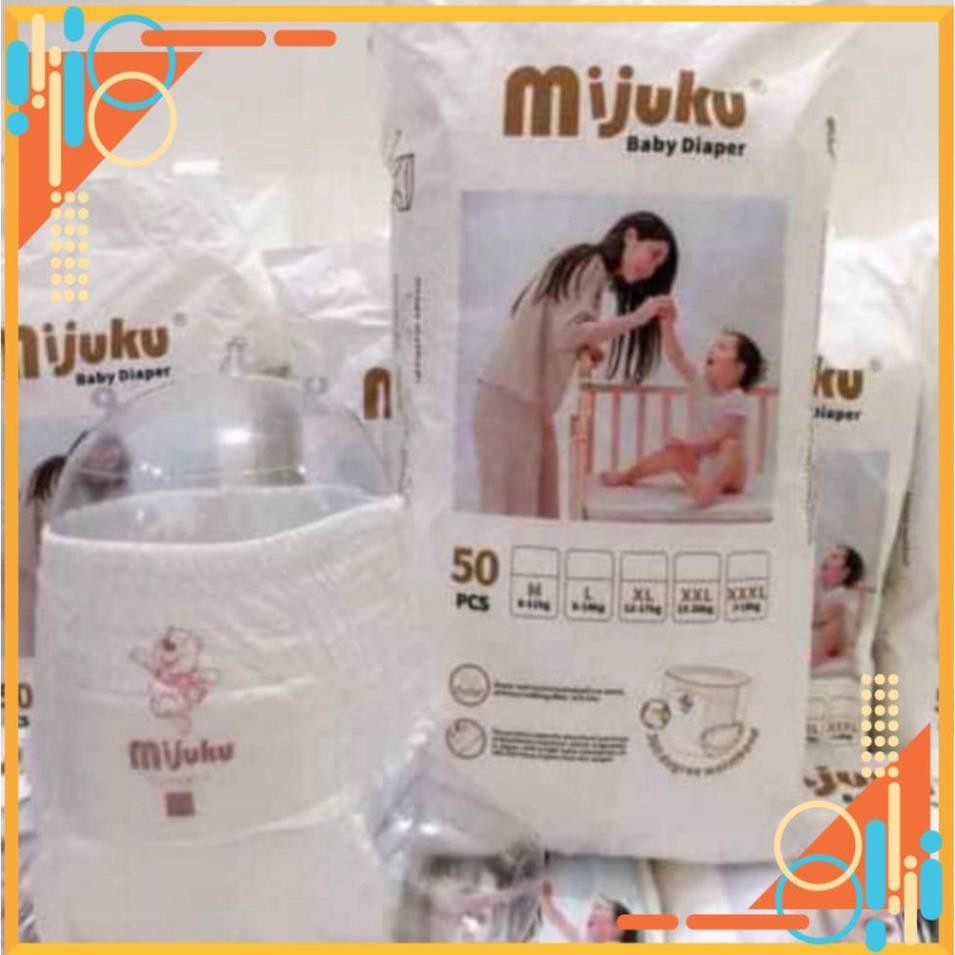 Combo Bỉm quần Mijuku xuất Nhật 100M/100L/100XL/100XXL 2 bịch