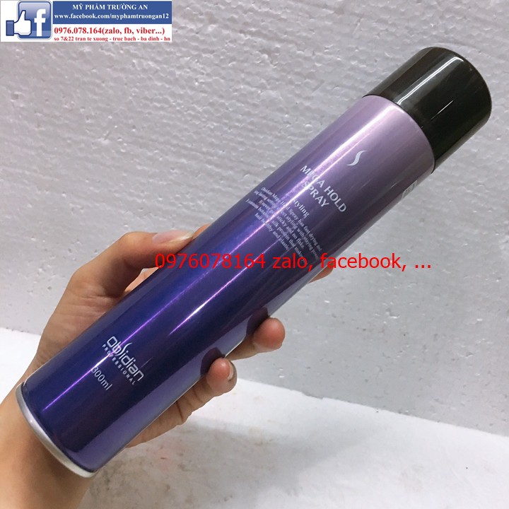 Gôm xịt tóc Obsidian Mega Hold Spray Hàn Quốc 300ml