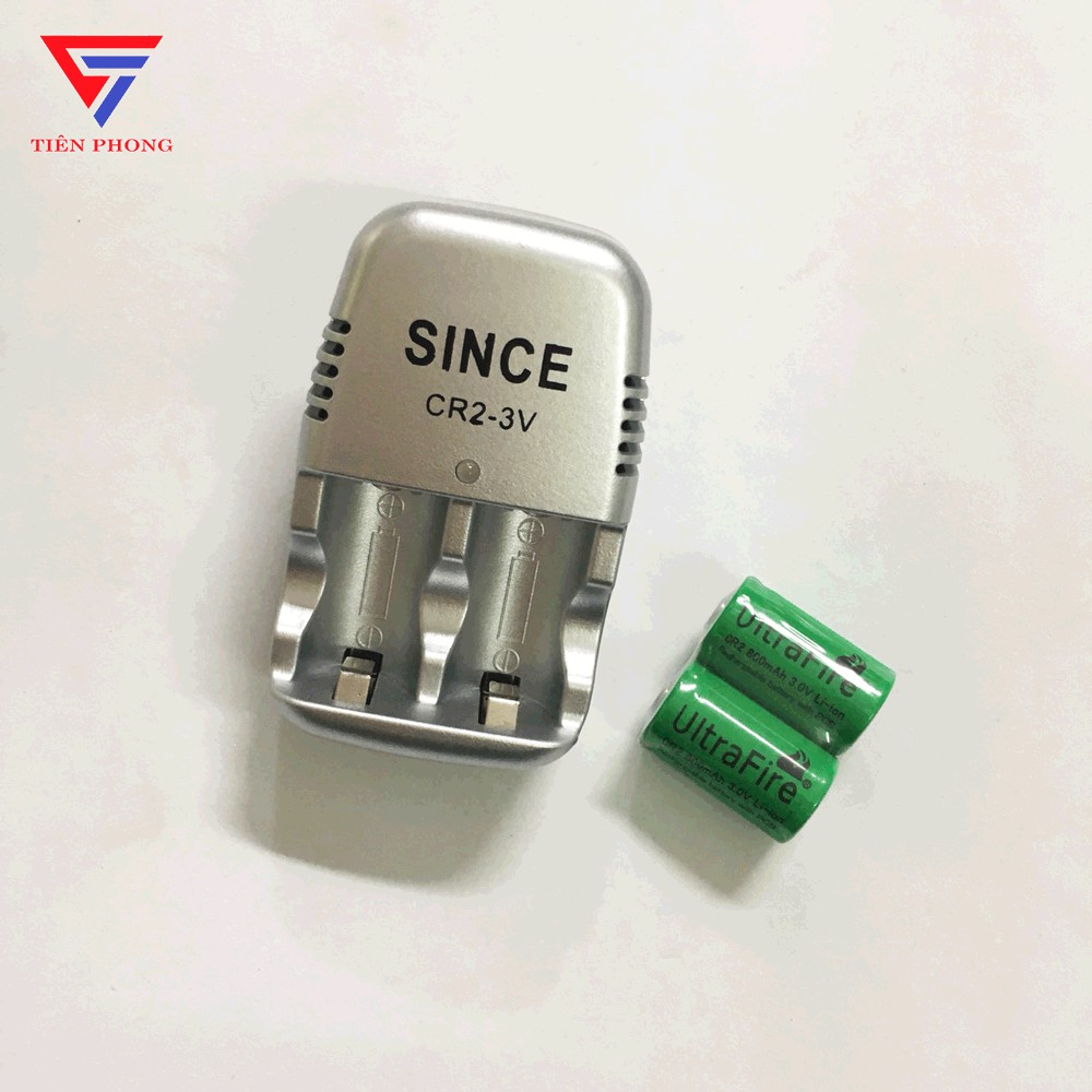 Bộ Máy Sạc Kèm 2 Pin CR2 3V Chính Hãng Since sạc chuẩn