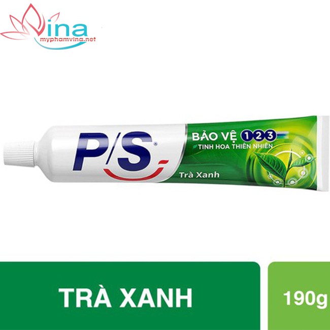 Kem đánh răng PS Bảo vệ 123 trà xanh tinh hoa thiên nhiên 190g