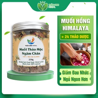 Muối Ngâm Chân Thảo Dược Thảo Linh 250g - Đá muối hồng Himalaya - Giảm nhức mỏi, hôi chân, ngủ ngon hơn