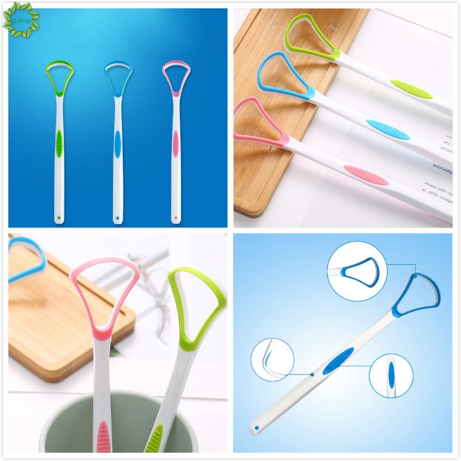 Dụng Cụ Cạo Lưỡi Bằng Nhựa Chăm Sóc Răng Miệng Màu Sắc Ngẫu Nhiên Chất Lượng Cao