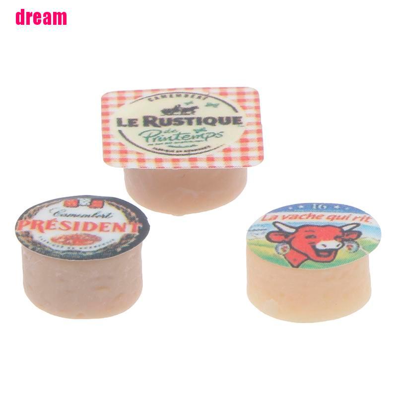 Bộ 3 Mô Hình Phô Mai Mini Tỉ Lệ 1 / 12 Dùng Để Trang Trí