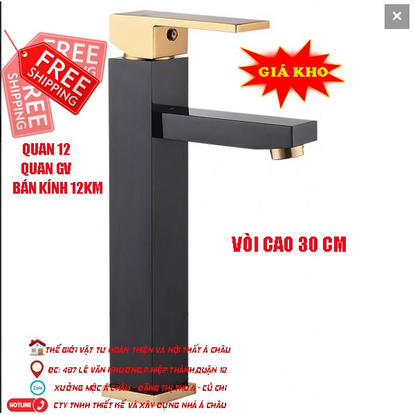 Vòi lavabo đồng sơn tĩnh điện bảo hành 3 năm