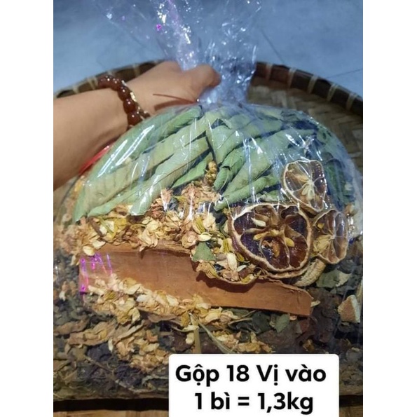 COMBO GỘI THẢO DƯỢC 18 VỊ = 1,3KG    XÔNG ĐẦU, LÀM CANH GỘI, NGÂM Ủ....