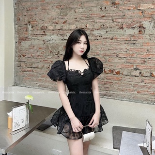 Váy voan tơ trễ vai (ảnh thật tự chụp)