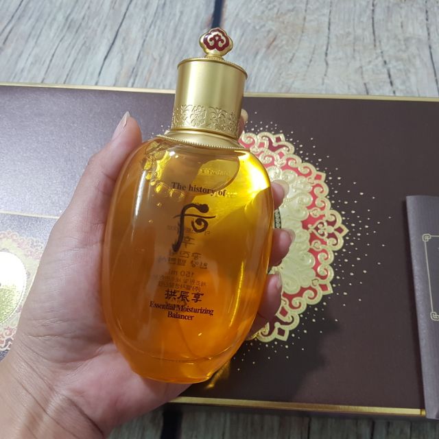 Nước hoa hồng whoo vàng tách set 150ml