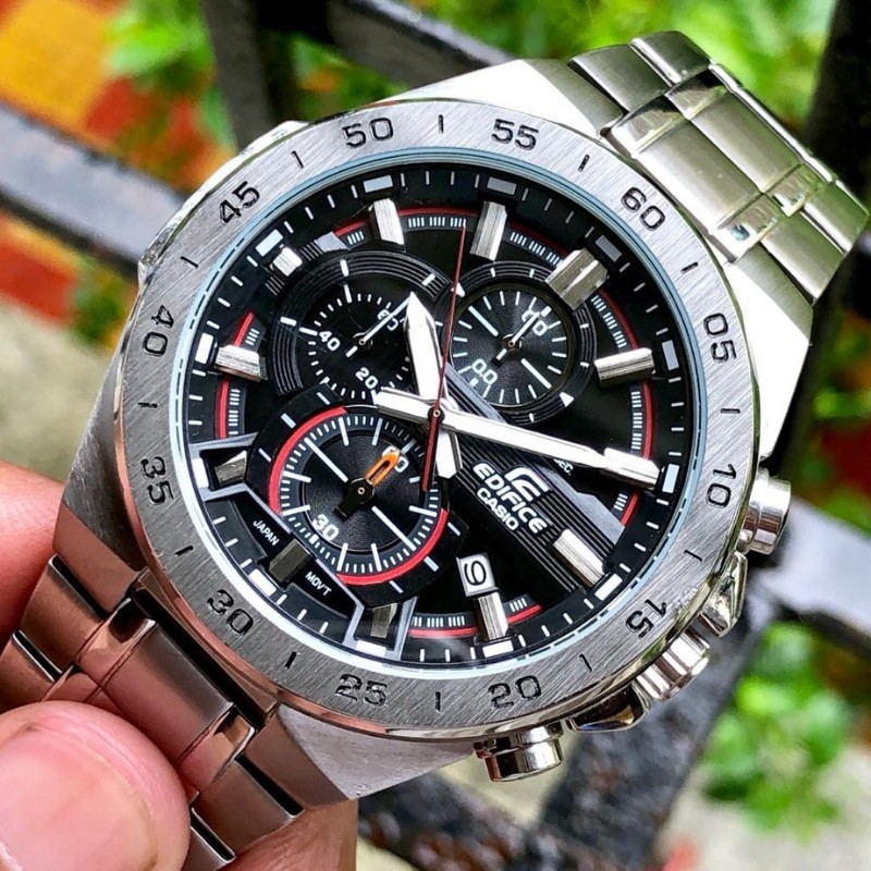 Đồng hồ nam Casio EFR 564D Demi 44mm chống nước, dây kim loại sang trọng
