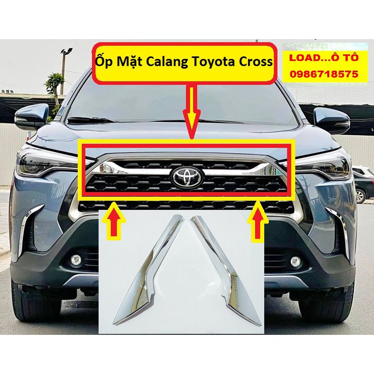 Ốp Trang Trí Mặt ca Lăng Toyota Cross 2020-2021 Mạ Crom