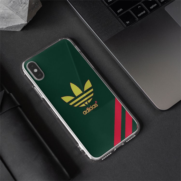 Ốp lưng logo ADIDAS vàng  nền xanh lá cây cho Iphone 5 6 7 8 Plus 11 12 Pro Max X Xr ADIPOD00168