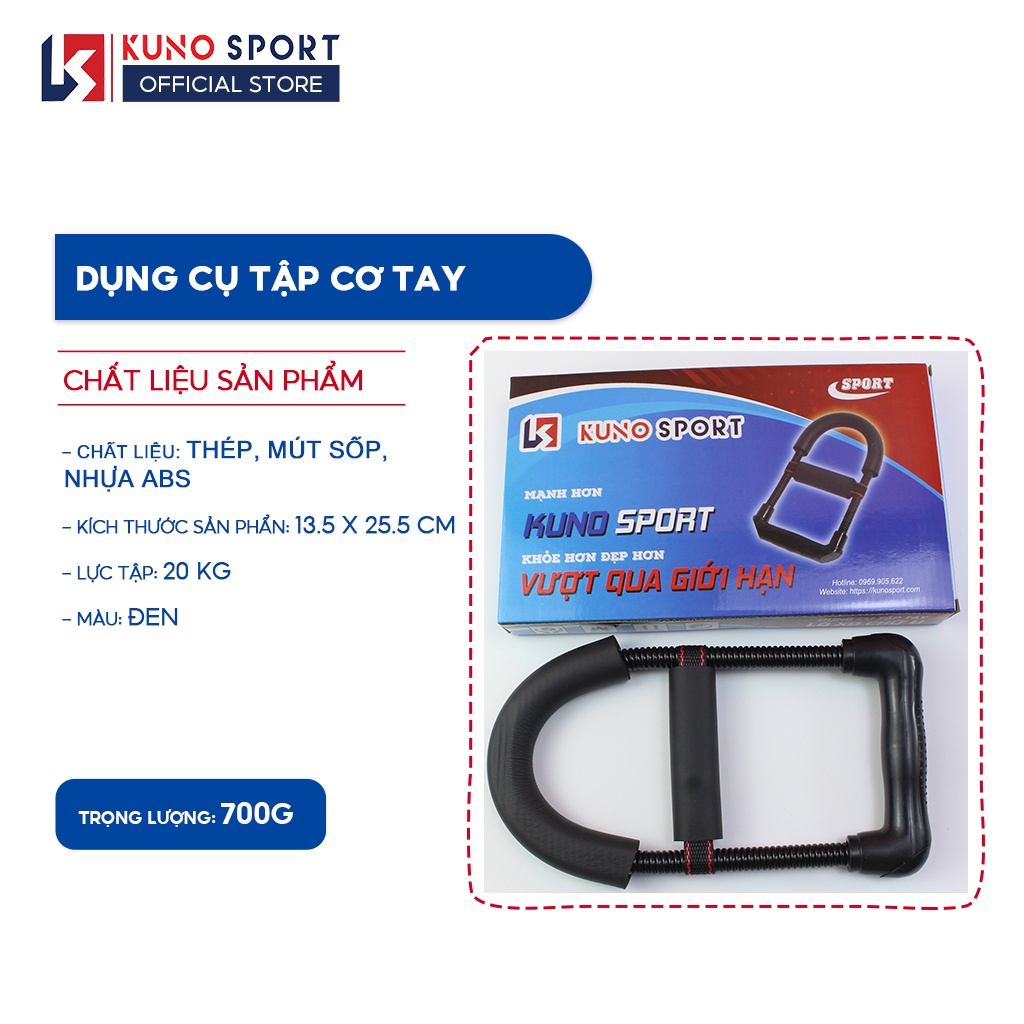 Dụng Cụ Tập Cổ Tay Chữ U KUNO SPORT Hỗ Trợ Tập Lực Cổ Tay Tăng Cường Lực Cổ Tay