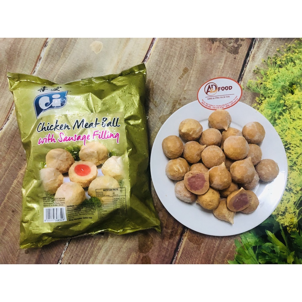 500gr gà viên nhân xúc xích thơm ngon bổ dưỡng ( chia từ túi 1kg )