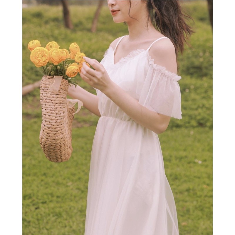 VÁY ĐI CHƠI - OFF-SHOULDER DRESS - VÁY TULLE HAI DÂY | BigBuy360 - bigbuy360.vn