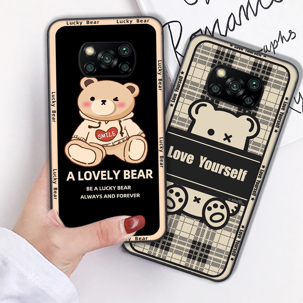 Ốp lưng Xiaomi Poco X3 / Poco X3 Pro in hình cute, chú gấu tinh nghịch siêu chất siêu rẻ