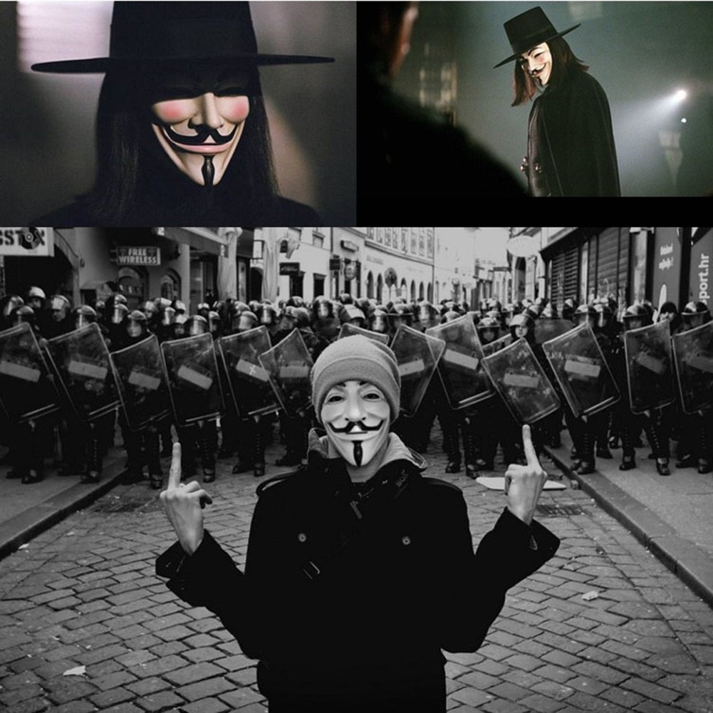 Mặt nạ hóa trang hacker ẩn danh V cho Vendetta Master