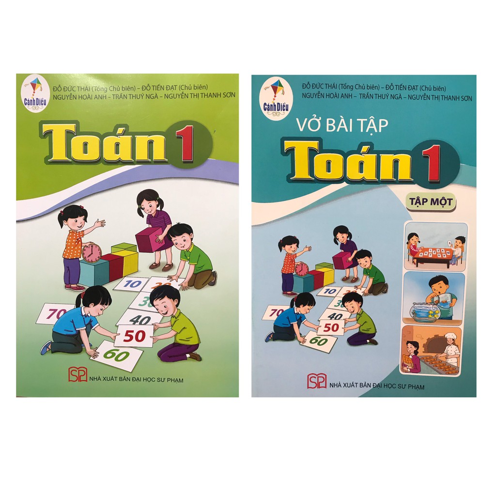 Sách Cánh diều : Combo Toán lớp 1 + Vở bài tập toán lớp 1 tập 1+ Bán kèm 1 quyển Bé tập tô màu