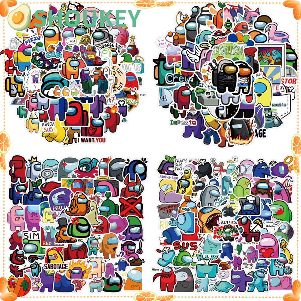 Bộ 50 Miếng Dán Trang Trí Vali Ván Trượt / Guitar / Đồ Chơi Cho Bé