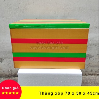 Thùng xốp giữ nhiệt 70x50x44cm đa năng đựng đá hải sản hoa quả đựng đồ trồng cây nuôi cá [hộp xốp]