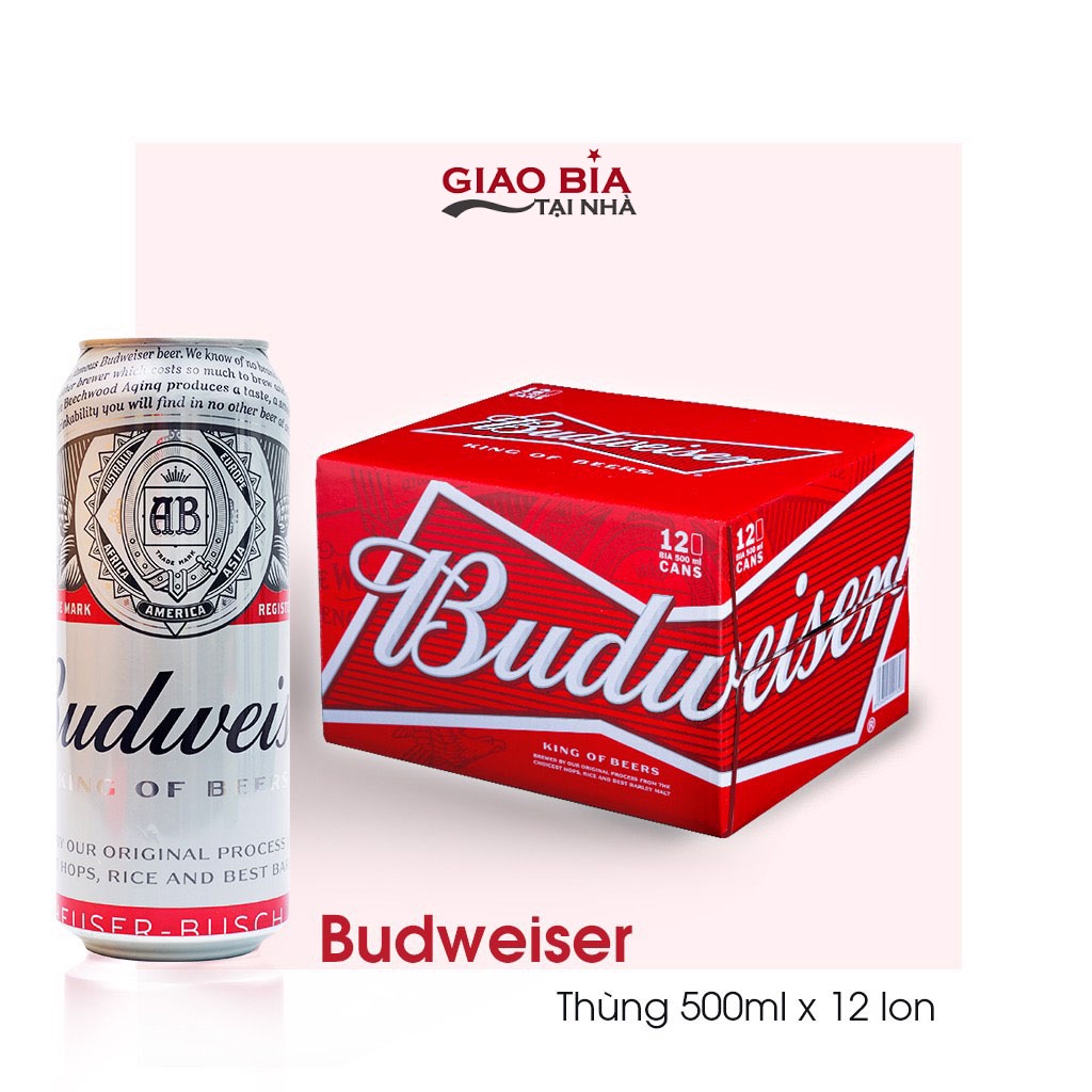 Thùng Bia Budweiser Mỹ 500ml x12 lon | Chính Hãng