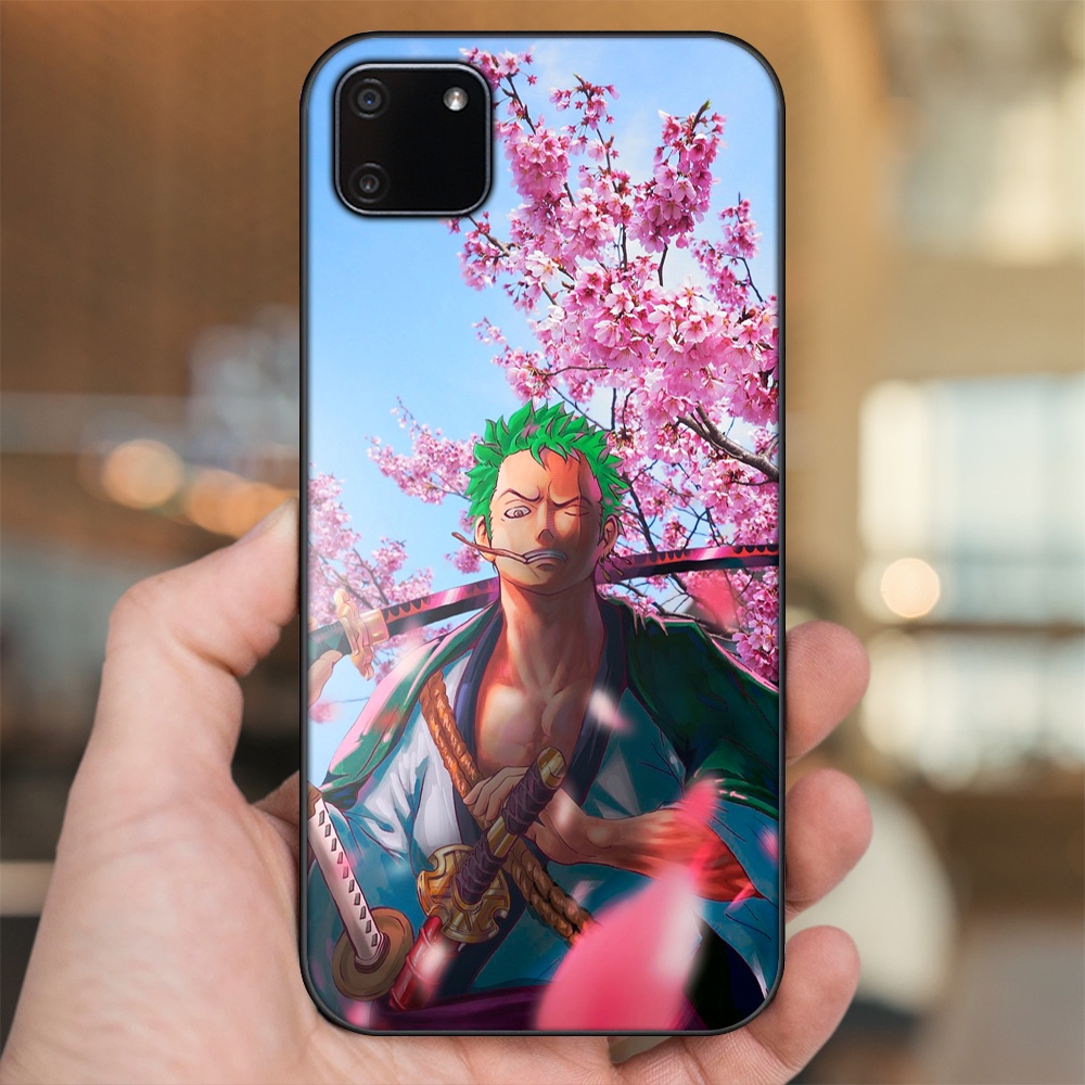 Ốp lưng Realme C11 2020 viền đen in hình Zoro One Piece