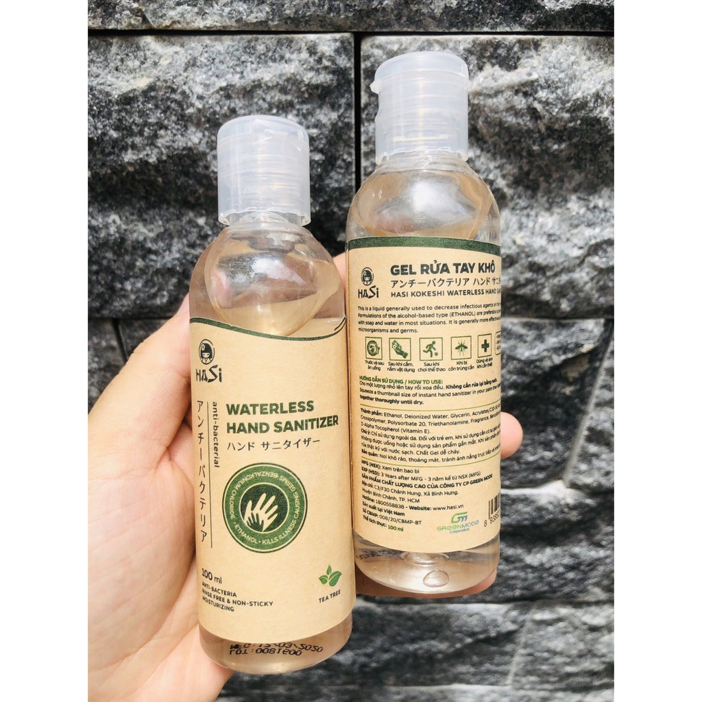 Nước rửa tay khô từ trái cây Hasi diệt khuẩn 100ml