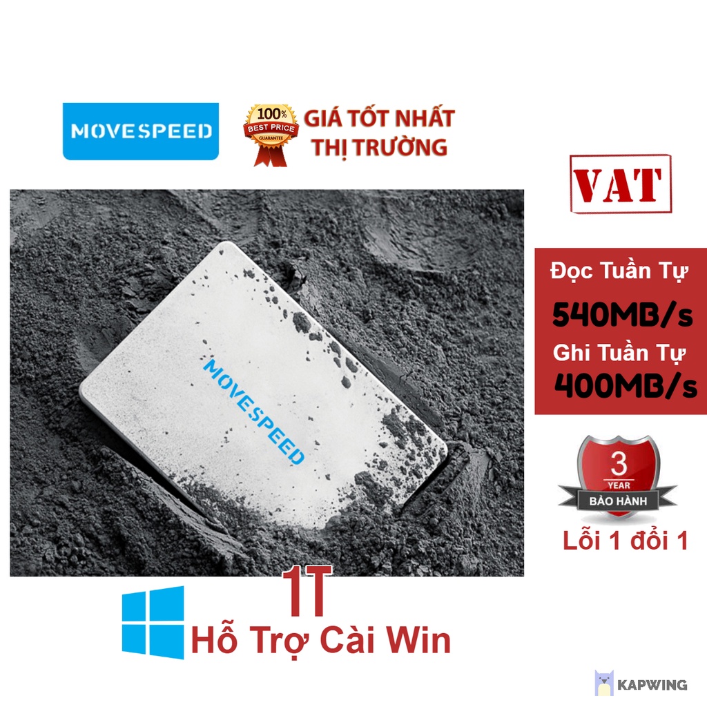 Ổ cứng ssd MOVE SPEED SATA III 1TB bảo hành 36 tháng, ổ cứng 1T lỗi đổi mới 1 đổi 1.
