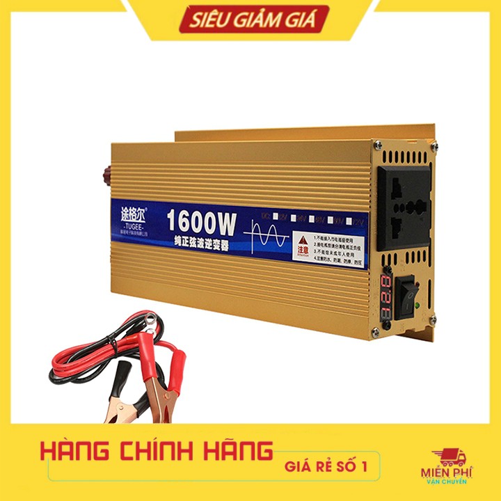 Bộ Đổi Nguồn 12V Lên 220V 1600W Sin Chuẩn