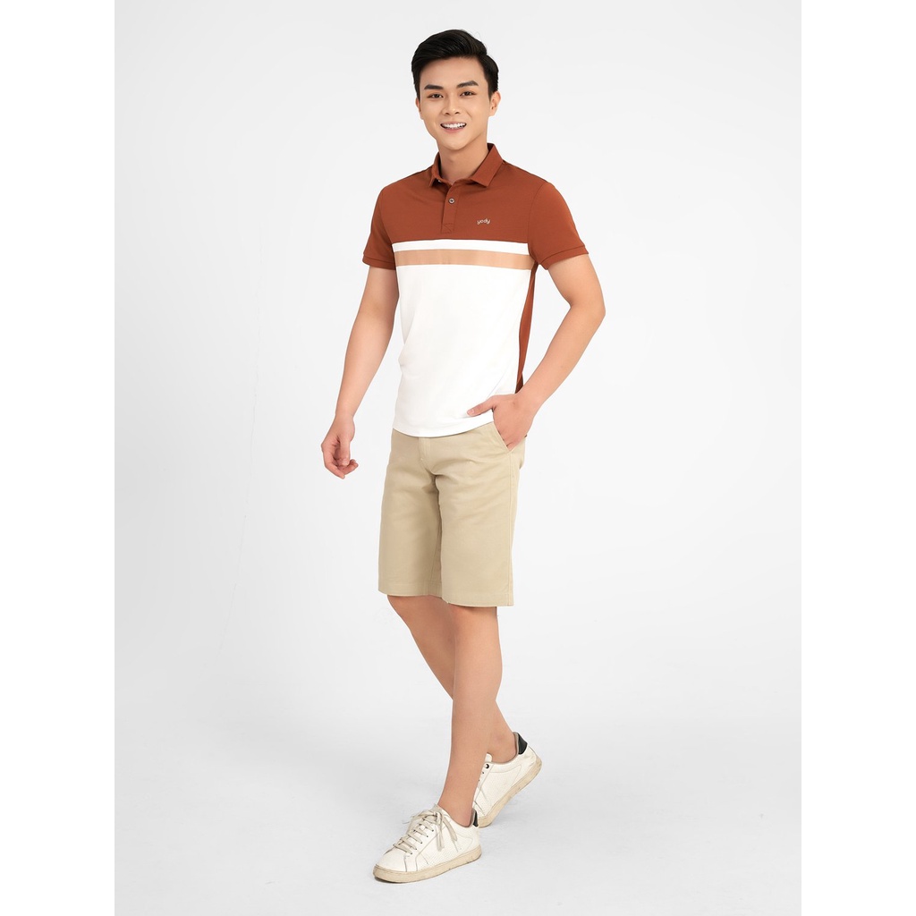 Áo Polo Nam YODY Cafe SlimFit Phối Màu  Phối Nẹp Chất Thun Cotton Ngắn Tay Có Cổ APM5369